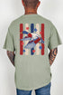 Red, White & Quack Front & Back Comfort Colors Adult Ring-Spun Cotton Tee