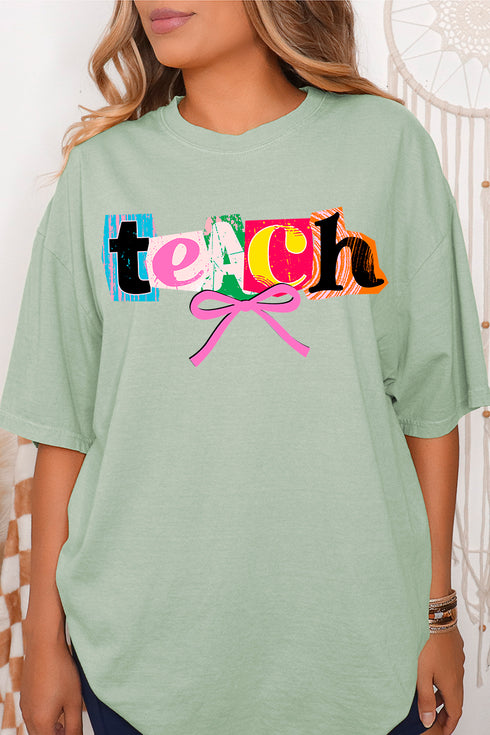 Retro Teach Ribbon Comfort Colors Adult Ring-Spun Cotton Tee