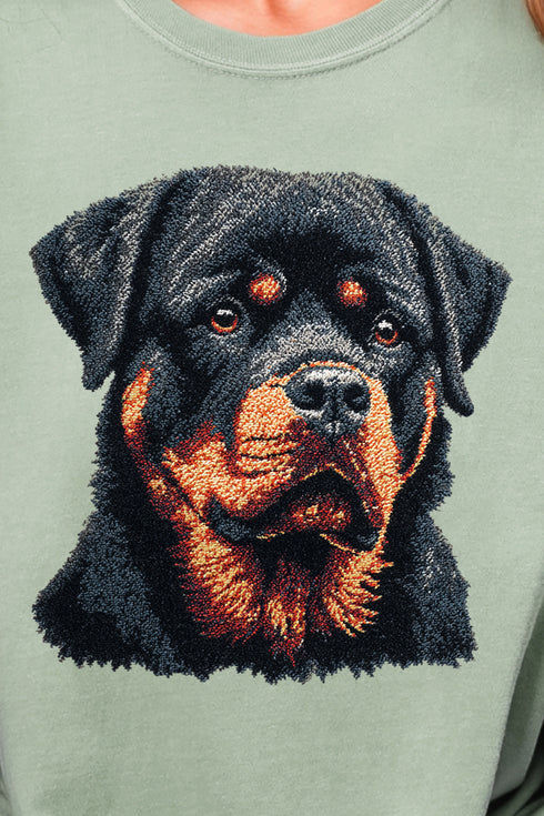 Faux Yarn Rottweiler Comfort Colors Adult Ring-Spun Cotton Tee