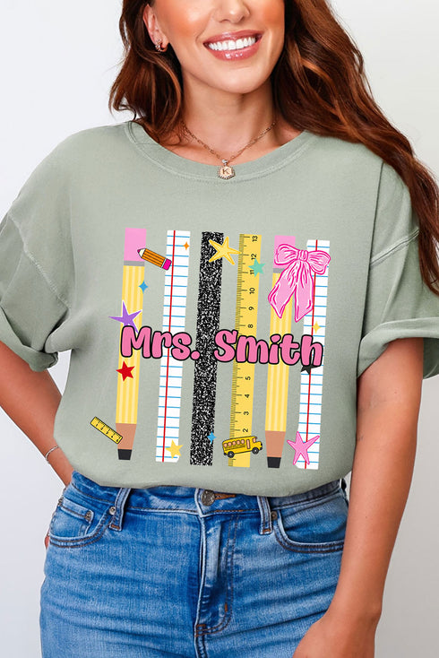 Personalized Teachers Rule Comfort Colors Adult Ring-Spun Cotton Tee