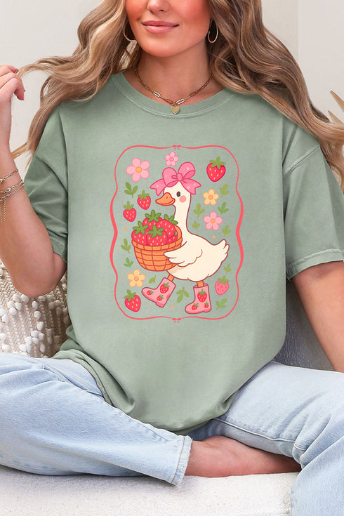 Strawberry Goose Comfort Colors Adult Ring-Spun Cotton Tee