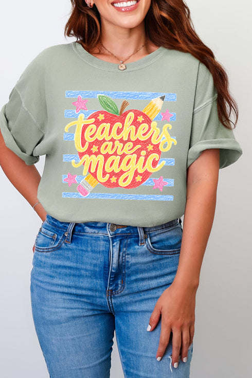Teachers Are Magic Sketch Comfort Colors Adult Ring-Spun Cotton Tee