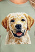 Faux Yarn Yellow Labrador Retriever Comfort Colors Adult Ring-Spun Cotton Tee