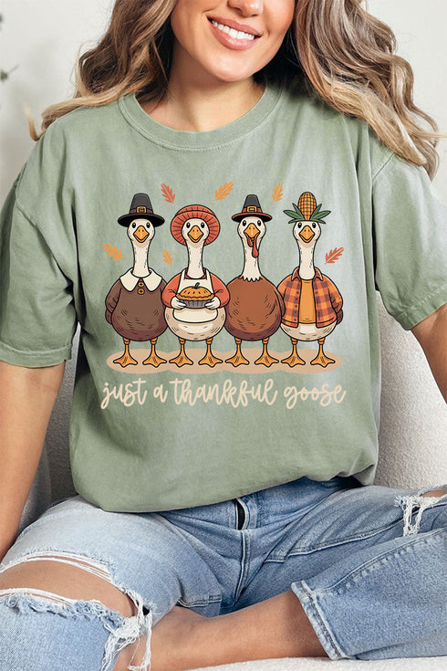 Just A Thankful Goose Comfort Colors Adult Ring-Spun Cotton Tee