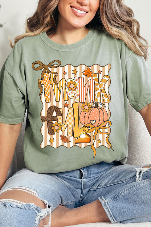Thankful Doodle Coquette Comfort Colors Adult Ring-Spun Cotton Tee