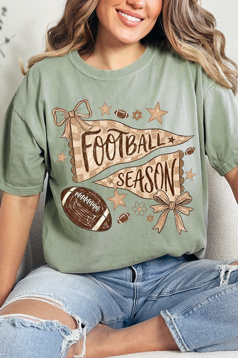 Football Season Doodle Comfort Colors Adult Ring-Spun Cotton Tee