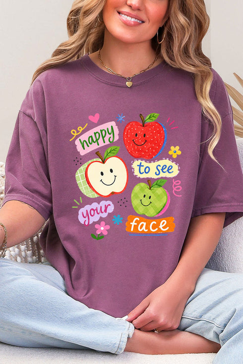 Happy To See Your Face Comfort Colors Adult Ring-Spun Cotton Tee