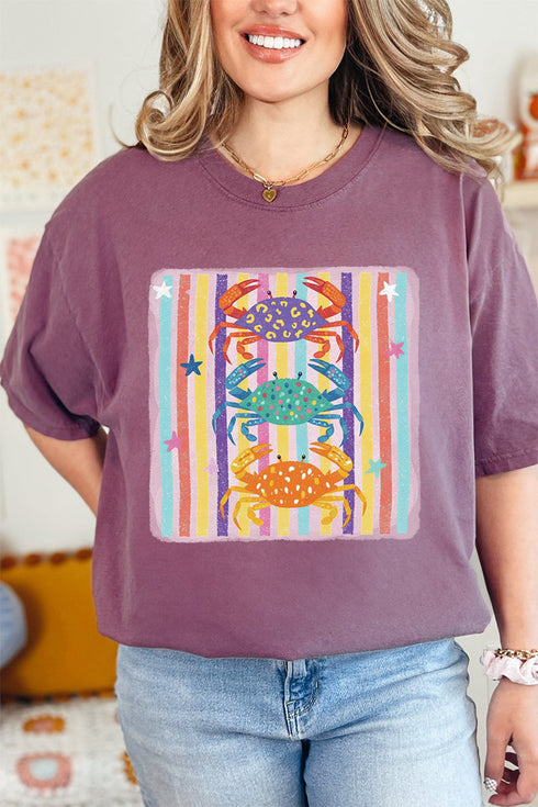 Hot Crab Summer Comfort Colors Adult Ring-Spun Cotton Tee