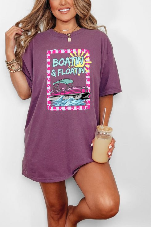 Sunny Boatin & Floatin Comfort Colors Adult Ring-Spun Cotton Tee