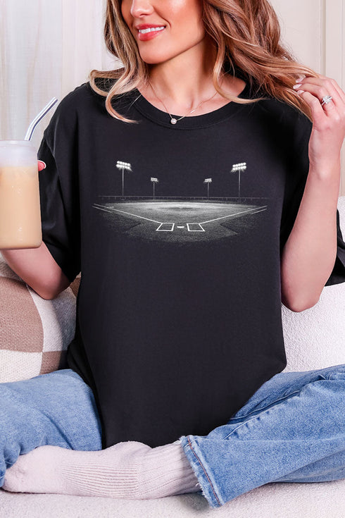 Baseball Lights Comfort Colors Adult Ring-Spun Cotton Tee