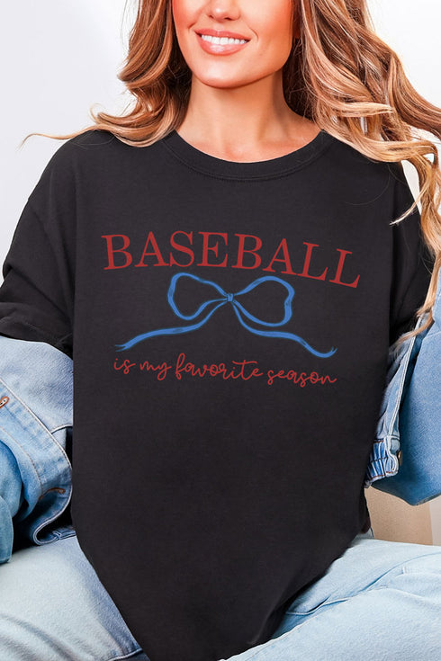 Coquette My Favorite Baseball Comfort Colors Adult Ring-Spun Cotton Tee