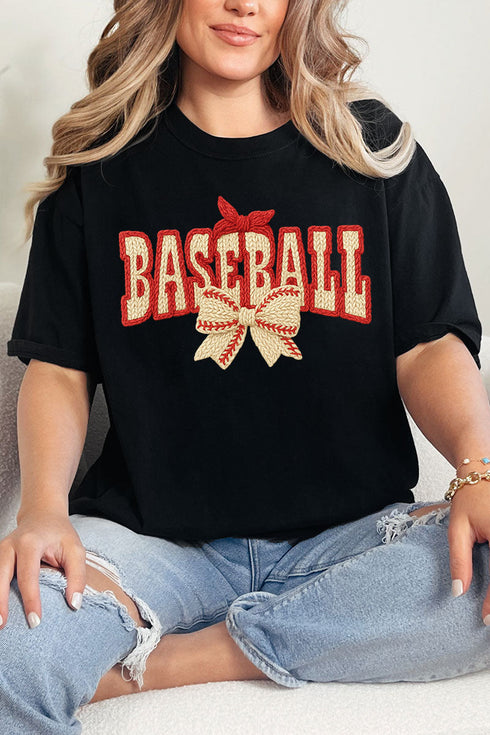 Faux Yarn Baseball Coquette Comfort Colors Adult Ring-Spun Cotton Tee