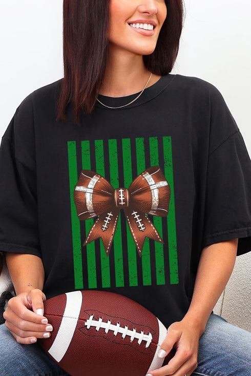 Green Varsity Bow Comfort Colors Adult Ring-Spun Cotton Tee