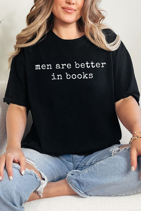 Men Are Better In Books Comfort Colors Adult Ring-Spun Cotton Tee