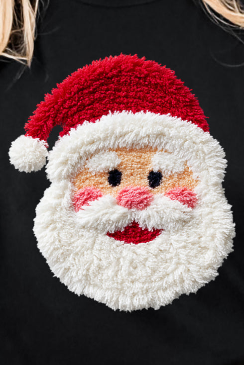 Faux Yarn Stitched With Cheer Santa Comfort Colors Adult Ring-Spun Cotton Tee