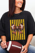 Yellow Gold Varsity Bow Comfort Colors Adult Ring-Spun Cotton Tee