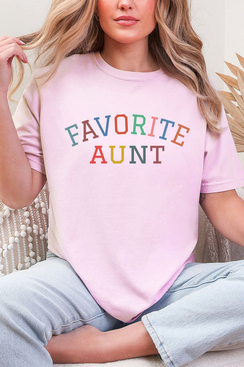 Always The Favorite Aunt Comfort Colors Adult Ring-Spun Cotton Tee