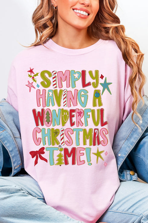 A Wonderful Christmas Time Comfort Colors Adult Ring-Spun Cotton Tee