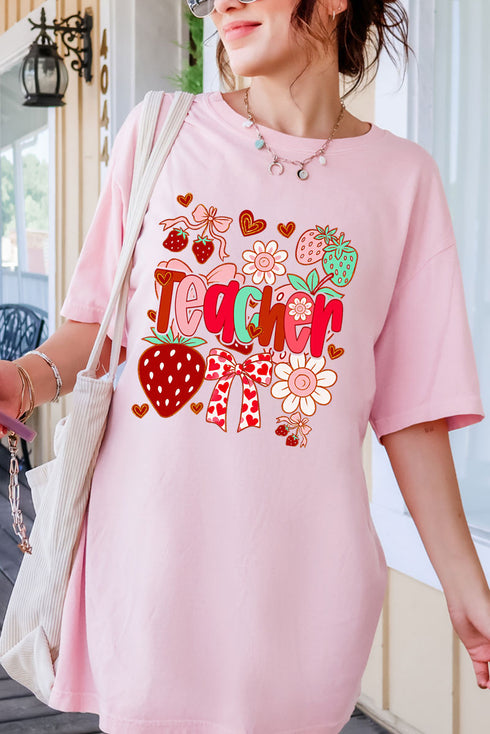 Berry Sweet Teacher Comfort Colors Adult Ring-Spun Cotton Tee