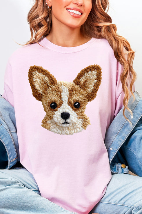 Faux Yarn Chihuahua Comfort Colors Adult Ring-Spun Cotton Tee