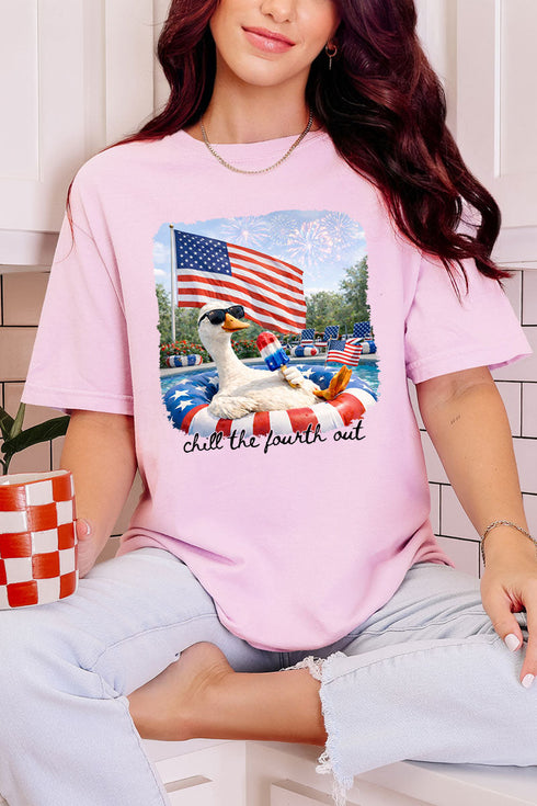Chill The Fourth Out Comfort Colors Adult Ring-Spun Cotton Tee
