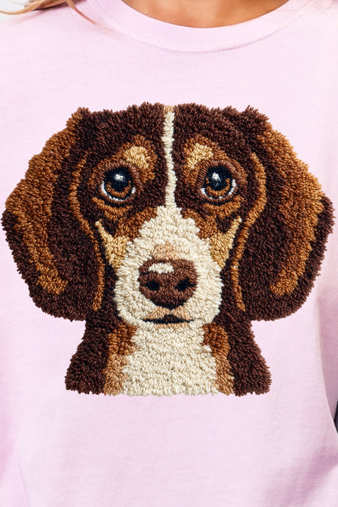 Faux Yarn Dachshund Comfort Colors Adult Ring-Spun Cotton Tee