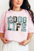 Dog Life Faux Glitter Comfort Colors Adult Ring-Spun Cotton Tee