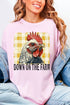 Down On The Farm Chicken Comfort Colors Adult Ring-Spun Cotton Tee