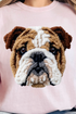 Faux Yarn English Bulldog Comfort Colors Adult Ring-Spun Cotton Tee