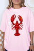 Faux Rhinestone Crawfish Comfort Colors Adult Ring-Spun Cotton Tee