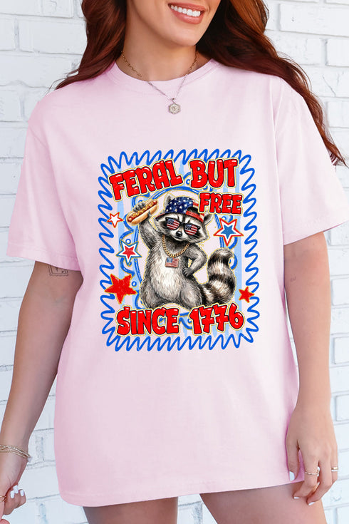Feral But Free Since 1776 Comfort Colors Adult Ring-Spun Cotton Tee