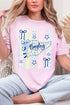 Personalized Floral Pennant Banner Comfort Colors Adult Ring-Spun Cotton Tee