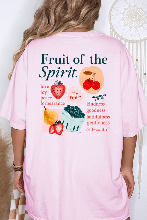 Got Fruit? Fruit Of The Spirit Front & Back Design Comfort Colors Adult Ring-Spun Cotton Tee