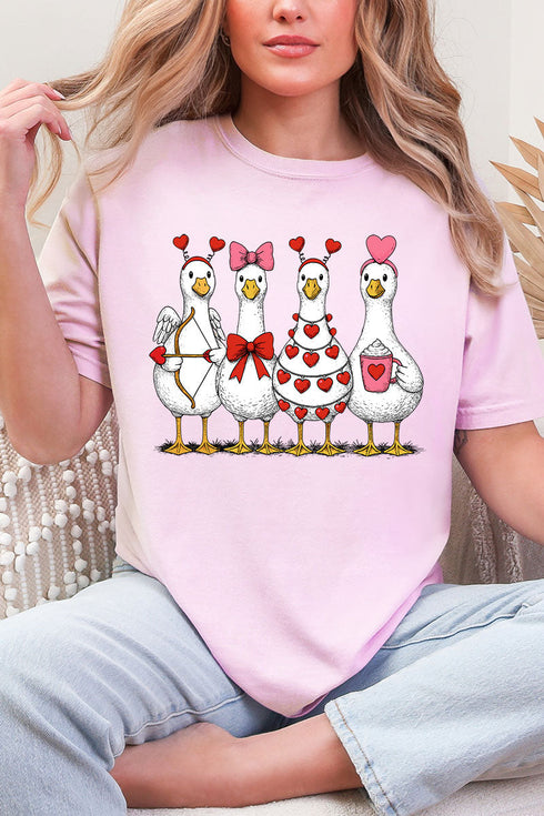 Geese In Love Formation Comfort Colors Adult Ring-Spun Cotton Tee
