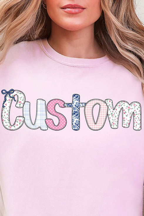 Gingham Garden Custom Name Comfort Colors Adult Ring-Spun Cotton Tee *Personalize Your Name