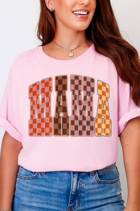 Girlie Check Mama Comfort Colors Adult Ring-Spun Cotton Tee