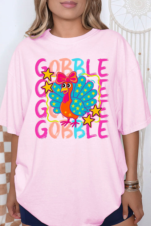 Gobble Doodle Turkey Comfort Colors Adult Ring-Spun Cotton Tee