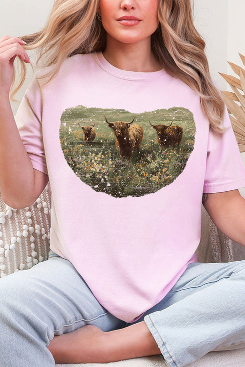 Highland Herd Comfort Colors Adult Ring-Spun Cotton Tee