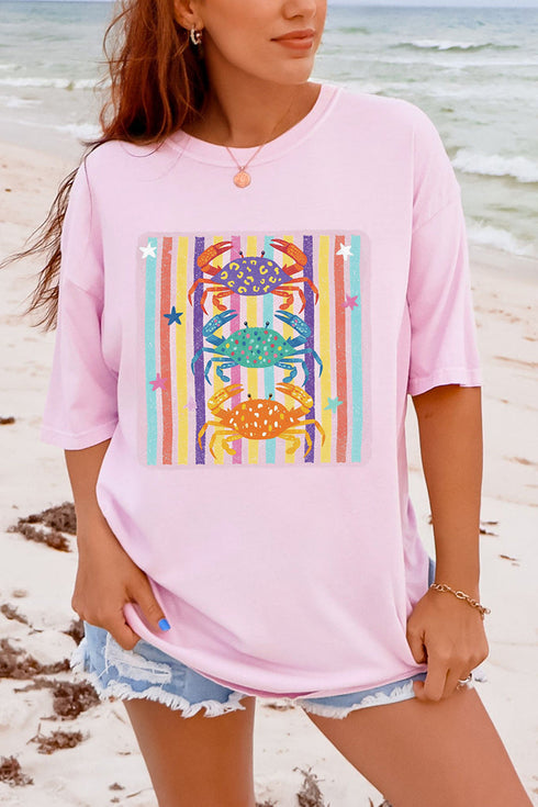 Hot Crab Summer Comfort Colors Adult Ring-Spun Cotton Tee