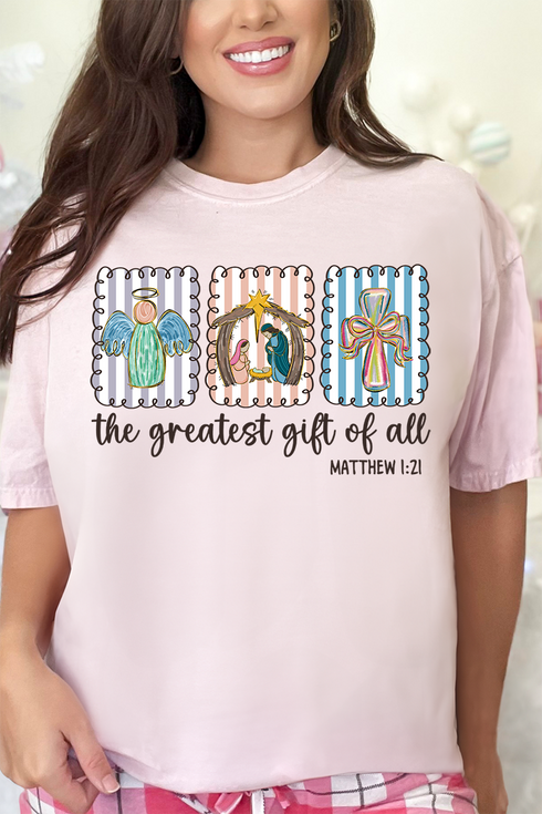 Jesus, Greatest Gift Comfort Colors Adult Ring-Spun Cotton Tee