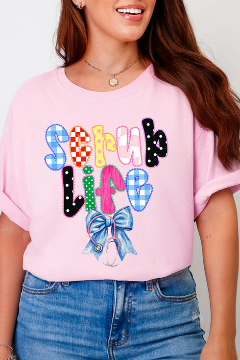 Lace Scrub Life Comfort Colors Adult Ring-Spun Cotton Tee