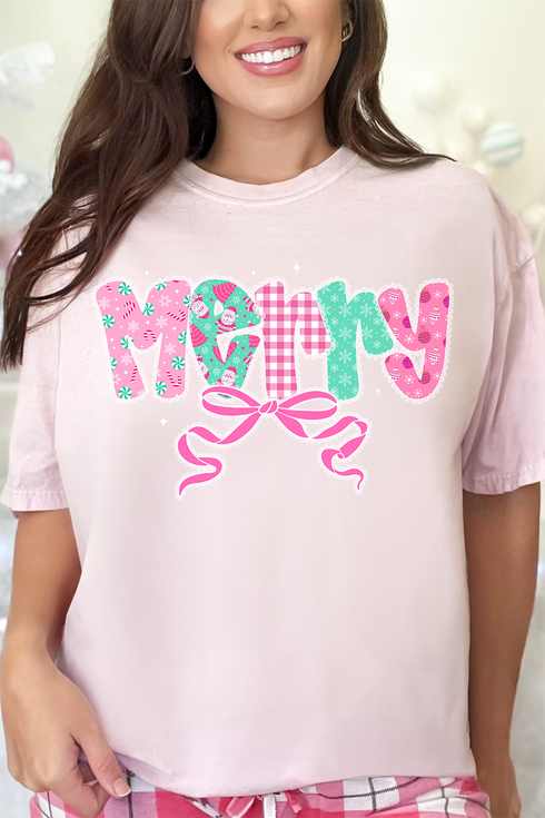 Merry In Lace Comfort Colors Adult Ring-Spun Cotton Tee