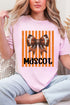 Personalized Orange Varsity Bow Comfort Colors Adult Ring-Spun Cotton Tee *Enter Mascot Name