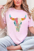 Patchwork Steer Head Comfort Colors Adult Ring-Spun Cotton Tee