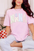 Personalized Soft Stitch Mom Name Comfort Colors Adult Ring-Spun Cotton Tee *Choose Your Name