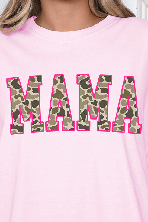 Pink Mama Camo Comfort Colors Adult Ring-Spun Cotton Tee