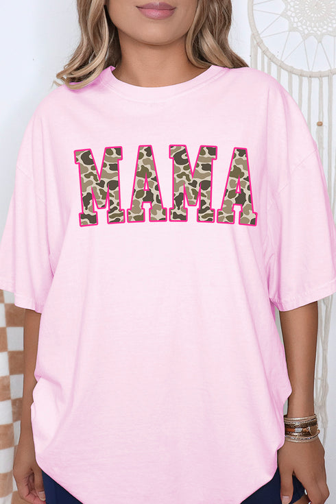 Pink Mama Camo Comfort Colors Adult Ring-Spun Cotton Tee
