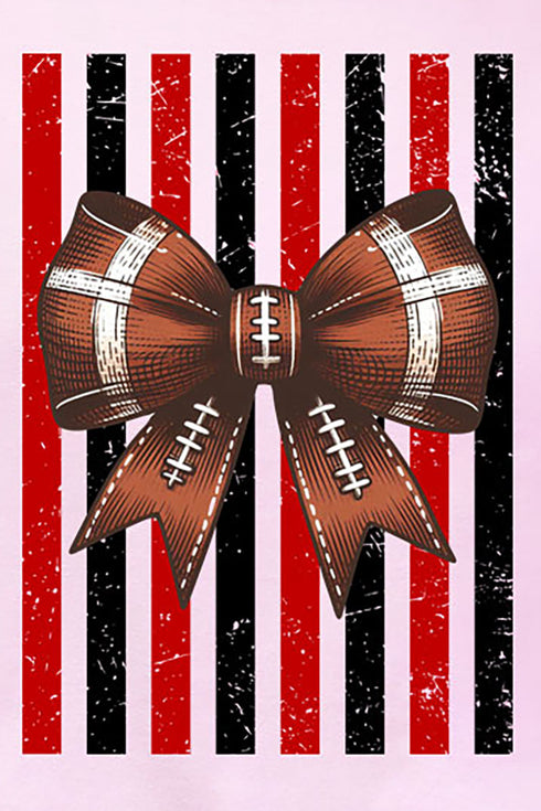 Red & Black Varsity Bow Comfort Colors Adult Ring-Spun Cotton Tee