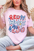 Red, White & 250 Comfort Colors Adult Ring-Spun Cotton Tee
