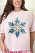 Faux Yarn Snow Day Snowflake Comfort Colors Adult Ring-Spun Cotton Tee